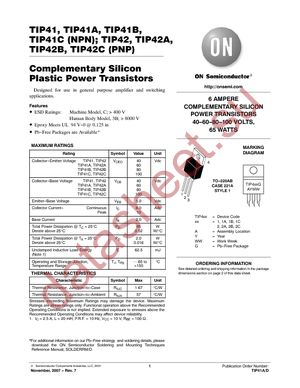 TIP41CG datasheet  